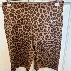 Nike Leopard Print Biker Shorts